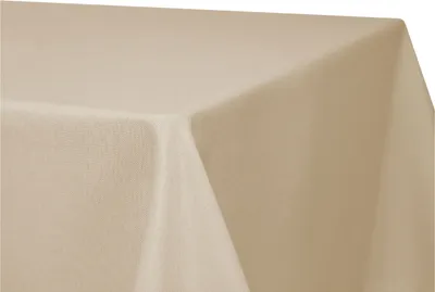 Produktbild von Tischdecke Leinenoptik 110x110 cm Ecru eckig beschichtet Lotuseffekt Mitteldecke fleckenabweisend
