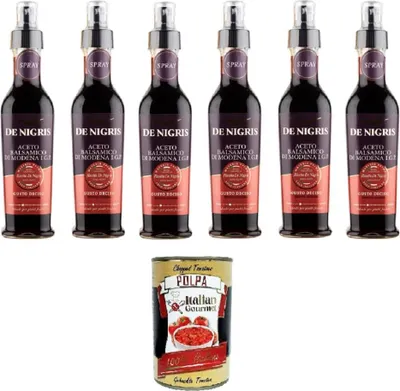 Produktbild von De Nigris Aceto Balsamico di Modena IGP Balsamico-Essig aus Modena I.G.P. Gusto Deciso Spray 6x250 ml+ Italian Gourmet polpa 400g