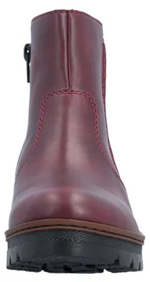 Produktbild von Rieker Damen Stiefelette mit Keilabsatz – Komfort & Wärme für kalte Tage X9165, Größe:39 EU, Farbe:Rot
