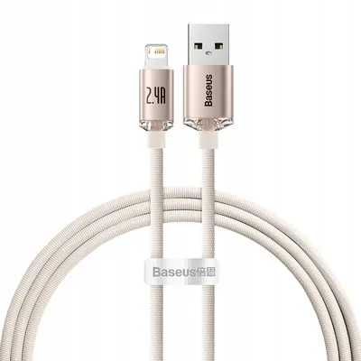 Immagine prodotto di Cavo Baseus Crystal Shine 20W 2.4A USB-A per Lightning 1.2M, rosa