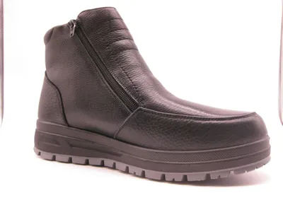 A single black boot is shown against a white background.