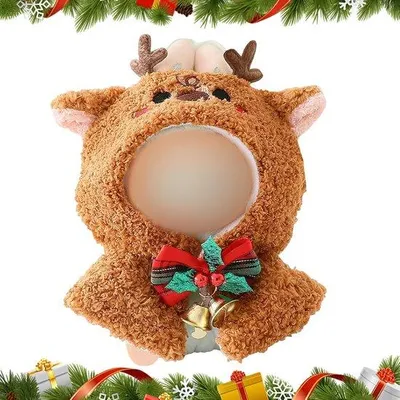 Productafbeelding van Kerst Kleding voor 17 cm Pluche Knuffels en Poppen – Feestelijke Outfit Accessoires