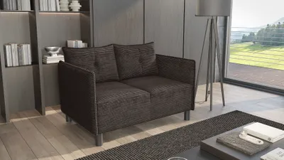 Obrázek produktu pro Dvoumístná pohovka MAELLA - tmavě hnědá