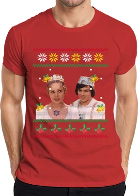Produktbild von Drei Haselnüsse für Aschenbrödel - Ugly Christmas Sweater Weihnachten Herren T-Shirt, Rot, S