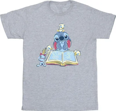 Produktbild von Disney - "Reading Reading A Book" T-Shirt für Herren BI33259 (L) (Grau)