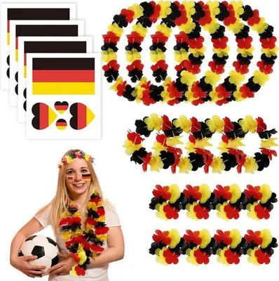 Produktbild von Famanu Fanartikel Set für Deutschland - Blumenketten und Zubehör