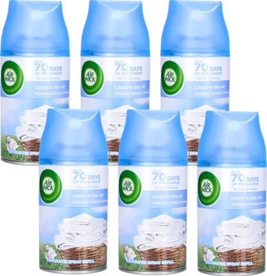 Image de 6x Air Wick désodorisant, Summer Morning 250ml | Parfum de coton frais et notes de pomme verte