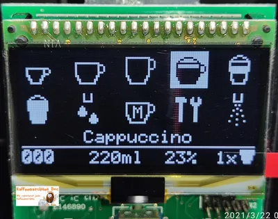 Produktbild von Ersatz Display Modul für Nivona Display Unit EF691 EF 0069348 NICR 83x/84x/85x - Weiß