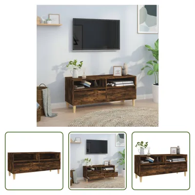Produktbild von The Living Store TV-Schrank Räuchereiche 100x34,5x44,5 cm Holzwerkstoff