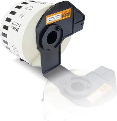 Produktbild von Print-Klex Kompatible Etiketten-Rolle kompatibel mit Brother P-Touch DK-22225 P-Touch QL 500 P-Touch QL 500 A P-Touch QL 500 BS P-Touch QL 500 BW DK22225 DK 22225 38mm 30,48m Büro Line Serie