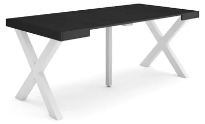 Ausziehbarer Konsolentisch 180 cm, schwarz, für 8 Personen