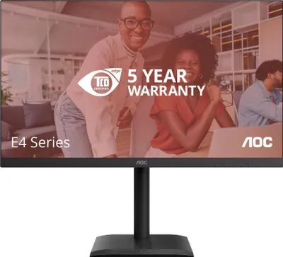 Produktbild von AOC E4 U27E4CV Computerbildschirm 68,6 cm (27") 3840 x 2160 Pixel 4K Ultra HD LED Schwarz