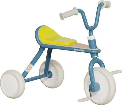 Obrázok produktu pre Trojkolka Yvolution modrá - Klasická trojkolka s vintage vzhľadom a pohodlným sedadlom