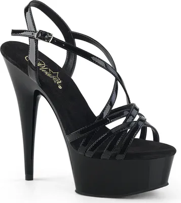 Produktbild von DELIGHT-613 Damen Sandale von Pleaser, Schwarz  , EU 36, US 6