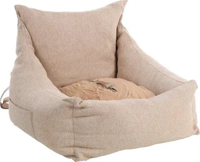 Productafbeelding van Hondenautostoel Beige 62 x 62 x 38 cm met Foam Vulling