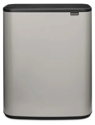 Obrázok produktu pre Kôš na odpad Brabantia Bo Touch 1010455, 60 l, Tichý a plynulý otvárací mechanizmus, Veľký otvor, Svetlosivý