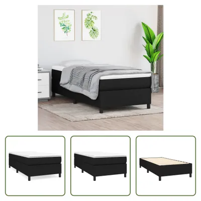 Immagine prodotto di The Living Store Struttura letto nera 100x200 cm in tessuto