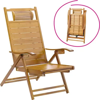 Obrázek produktu pro Kondela Zahradní lehátko Vardon - přírodní