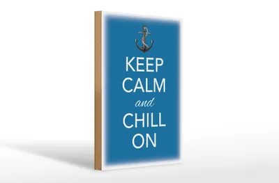 Produktbild von Holzschild Spruch 20x30cm Keep Calm and chill on