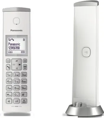 Produktbild von Panasonic KX-TGK212JTW, DECT-Telefon, Kabelloses Mobilteil, Freisprecheinrichtung, 50 Eintragungen, Anrufer-Identifikation, Weiß