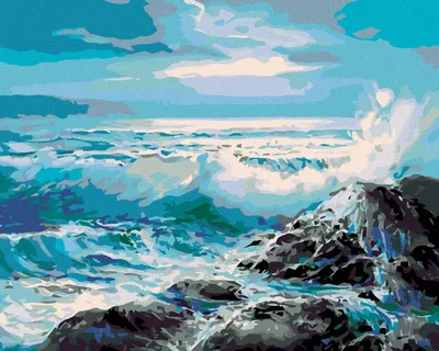 Produktbild von Diamondi - Diamond painting - STÜRMISCHES MEER, 40X50 cm, ohne Keilrahmen