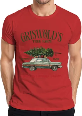 Produktbild von Griswold's Tree Farm Weihnachten Schöne Bescherung Clark Griswold Herren T-Shirt, Rot, XXL