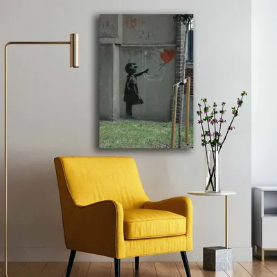 Produktbild von Wallity, 70100BANKSY008- OLM1143, Bunt, Leinwandbilder, 70 x 100 cm, 100% Leinwand