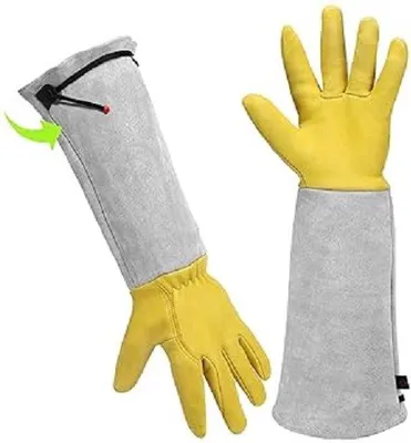 Produktbild von Famanu Gartenhandschuhe für Damen und Herren - Lange, strapazierfähige Handschuhe