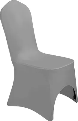 Produktbild von Stuhlhusse Grau - Stretch Stuhlbezug - 190 g/m² - Universell - für Hochzeiten Feiertage Bankette Partys