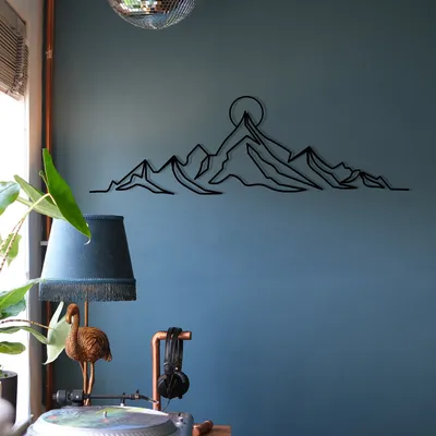 Produktbild von Wallity, Everest, Wanddeko, Schwarz, Metall, 119,5 x 37 cm