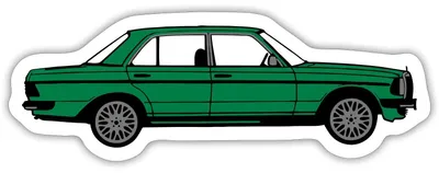 Produktbild von Spreadshirt Grüne Limousine Sticker Aufkleber, 10 x 10 cm, Mattweiß