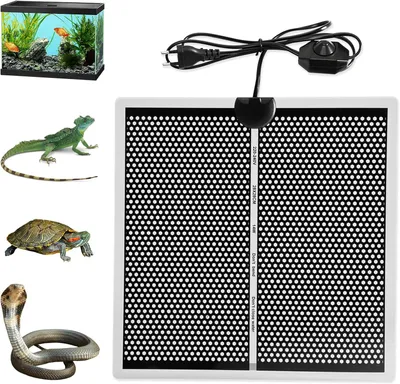 Produktbild von Heizmatte 28x28 cm, Temperaturregelung, für Reptilien, Terrarium Zubehör