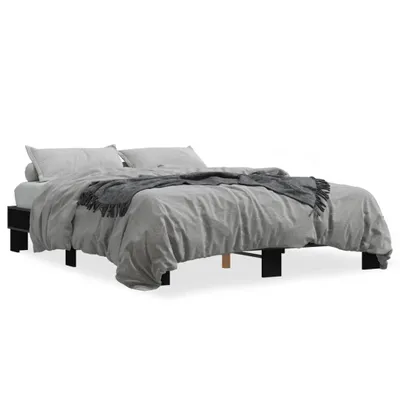 Obrázek produktu pro vidaXL Rám postele černý 150x200 cm materiál na bázi dřeva a kovu