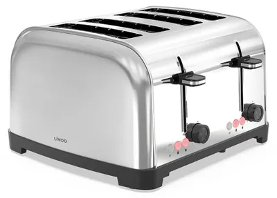 Toaster 4 Schlitze 3 cm breit 1500-1700 W 7 Stufen