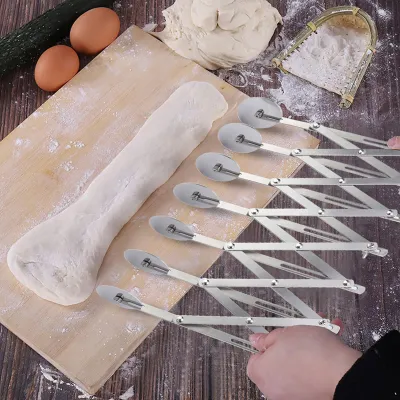 Image de Roulette à pizza pliable en acier inoxydable, outil de cuisine pour pâtisserie
