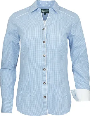 Produktbild von Maddox Damen Langarm Trachtenbluse Innsbruck - Hellblau Sky Größe: 34