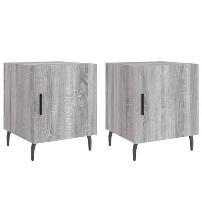 Produktbild von Nachttische 2 Stk. Grau Sonoma 40x40x50 cm Holzwerkstoff