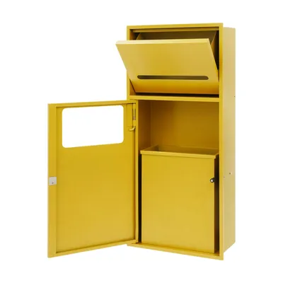 Produktbild von Einbaumülleimer Edelstahl für Duschbad Toiletten Unterputz Abfallbehälter Gold 28*13,5*60cm