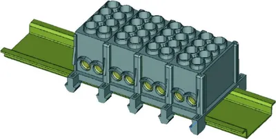 Produktbild von KLEINHUIS Hauptleitungsklemme, 4x25mm², fingersichere Ausführung C, 1 Stk.