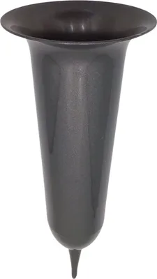Image de BURI Vase funéraire argent Vase de cimetière Vase funéraire Décoration funéraire Cimetière