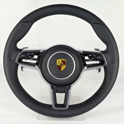 Immagine prodotto di Porsche 911 (992) volante Rivet No-Button – pelle nera – purista – senza pulsanti – Plug & Play