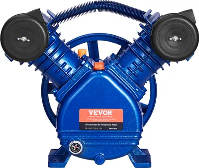 Produktbild von VEVOR Luftkompressor-Pumpenkopf, 3 PS, 6,25 CFM bei 90 PSI, Ölgeschmierter Luftkompressor-Kolbenpumpenkopf mit zwei Zylindern, einstufiger Ersatz