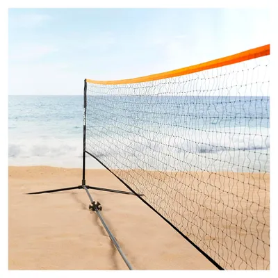 Produktbild von Volleyball- und Badmintonnetz mit verstellbarer Höhe, Maße 505x101x157/91, inkl. Tragetasche