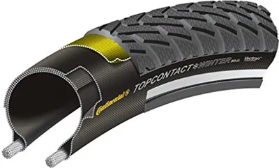 Produktbild von Continental TopContact Win Pre II, 28", Straße, Tubeless-Reifen, Klappbarer Wulst, Winter, Schwarz