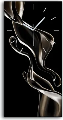 Produktbild von Wanduhr Bürouhr Leinwand Bild Geräuschlos Kunstdruck 30x60 Abstrakte Kunst - weiße Hände