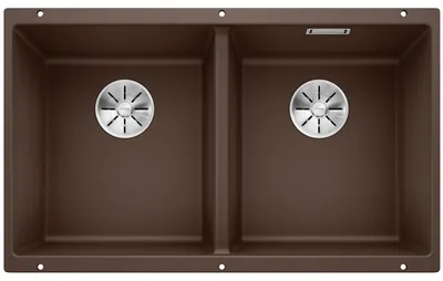 Immagine prodotto di BLANCO SUBLINE 350/350-U, SILGRANIT® PuraDur®, color caffè, senza comando a distanza dello scarico