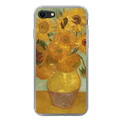 Produktbild von MuchoWow® Handyhülle Schutzhülle Hülle für iPhone SE 2022 Sonnenblumen - Vincent van Gogh Silikon Softcase Handy Hülle - Schutzhülle