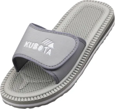 Produktbild von Kubota  Badelatschen mit Klettverschluss Pantoletten Sandalen Kinder "Velcro" Grau, 34