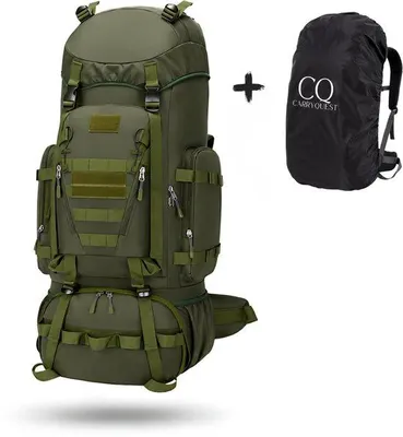 Image de Sac à dos de randonnée CarryQuest® Titan, 90 litres, imperméable, couleur verte