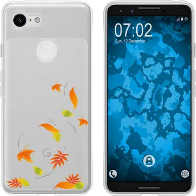 Produktbild von PhoneNatic Case kompatibel mit Google Pixel 3 Silikon-Hülle Herbst Blätter/Leaves M1